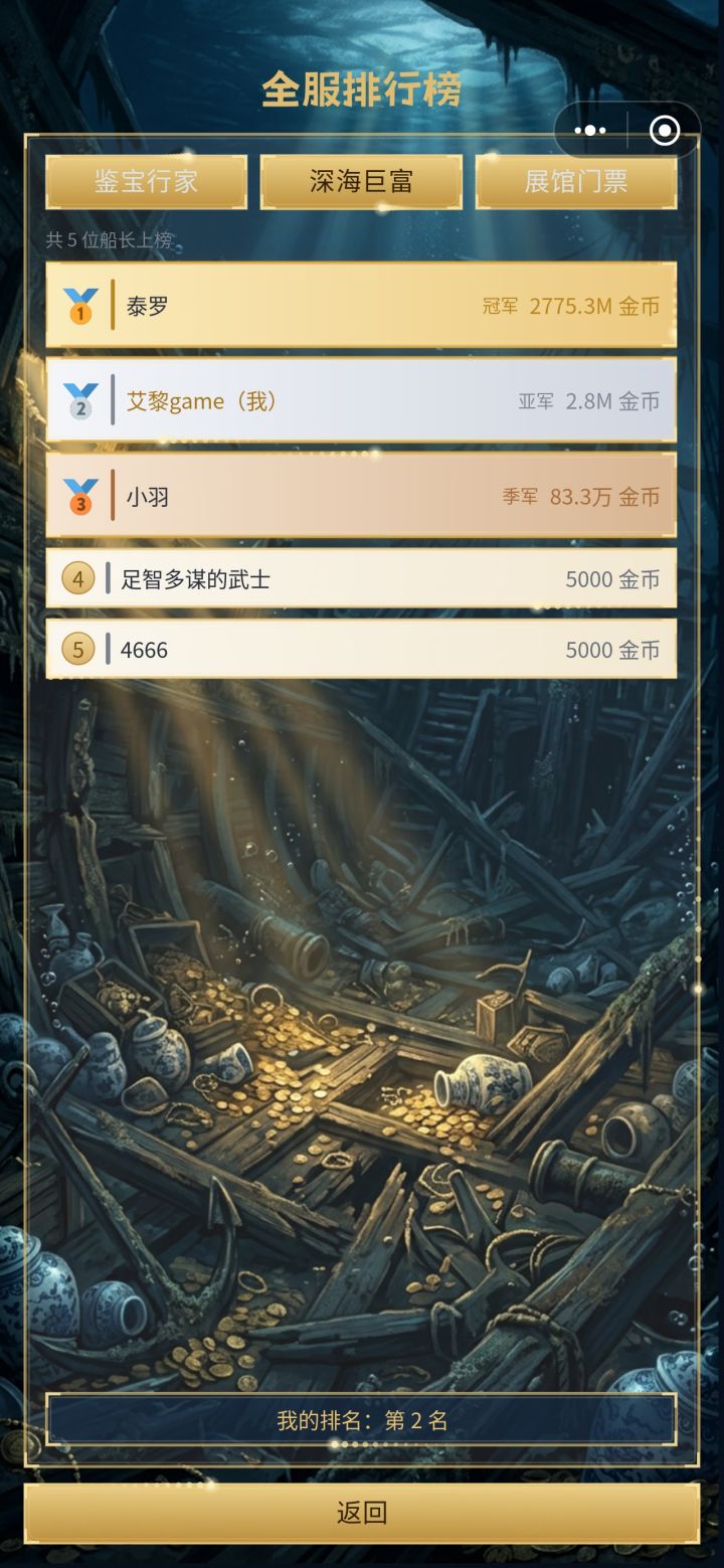 修复巨富排行榜图二乱排和负值的问题!截图