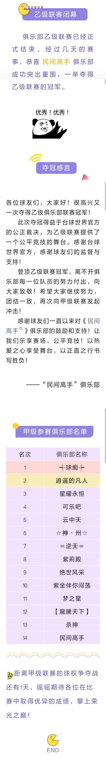 第25届乙级联赛冠军 | 民间高手