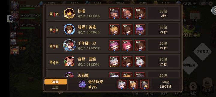 魔物狂潮活动第一名玩家,一个传奇2,这点战力第50波才2秒?举报举报举报!截图