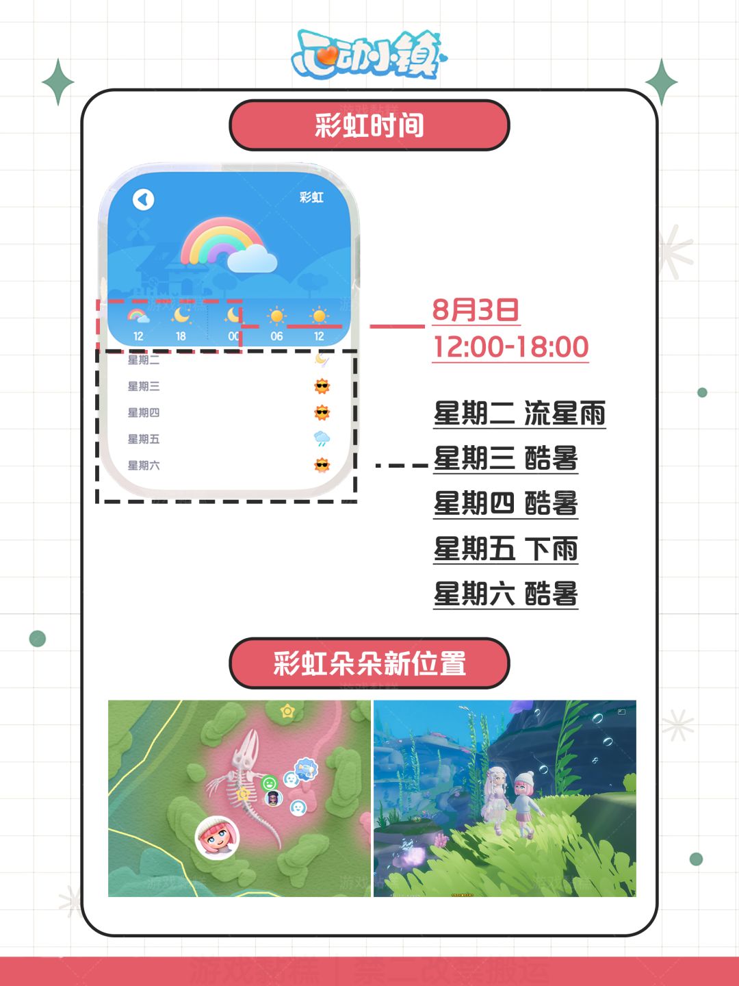 心动小镇8月3日彩虹新位置攻略 2