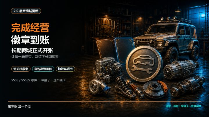 【20260901更新】完成经营拿徽章,长期商城正式开张截图