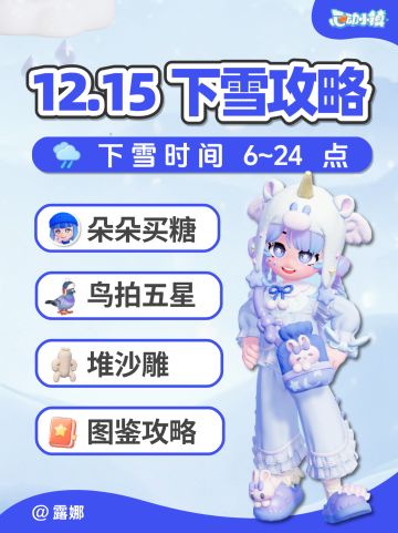 12月15日 下雪必做攻略图鉴 朵朵位置