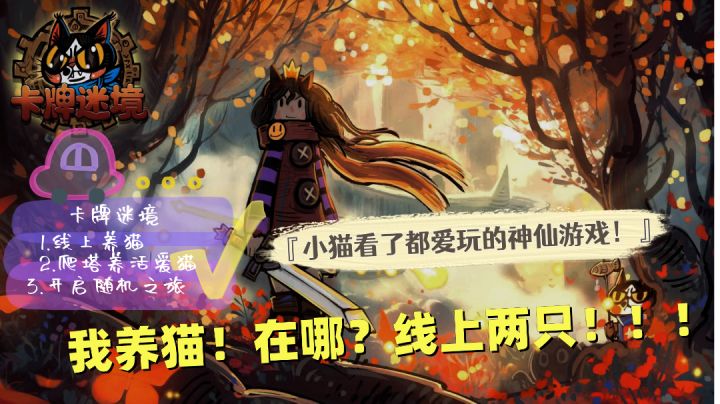 爬塔云喂养猫主子？这不是《卡牌迷境》，这是《猫咪传说》～截图