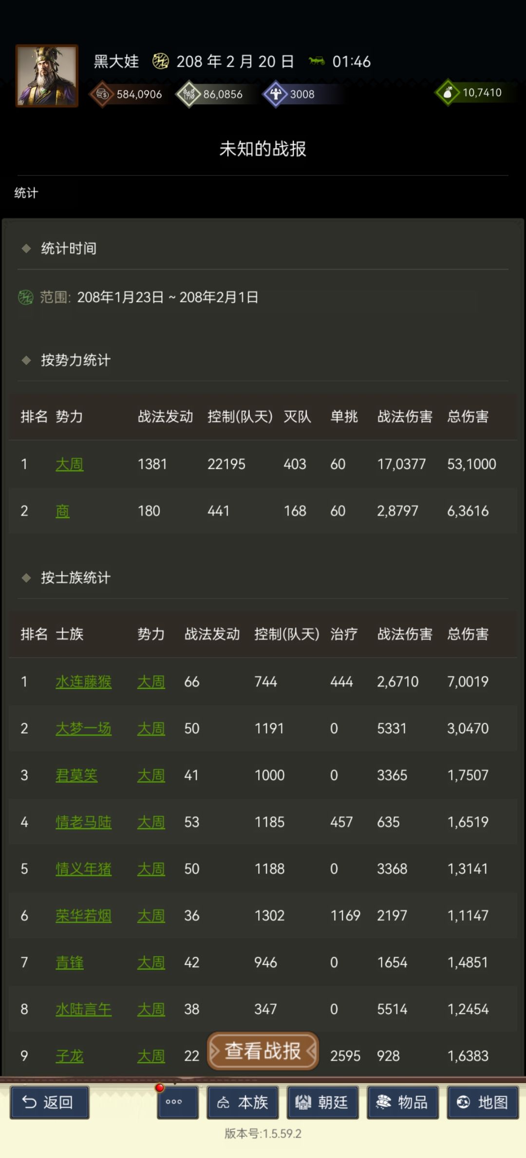 北平区 大周VS大商 决战MVP输出一览截图