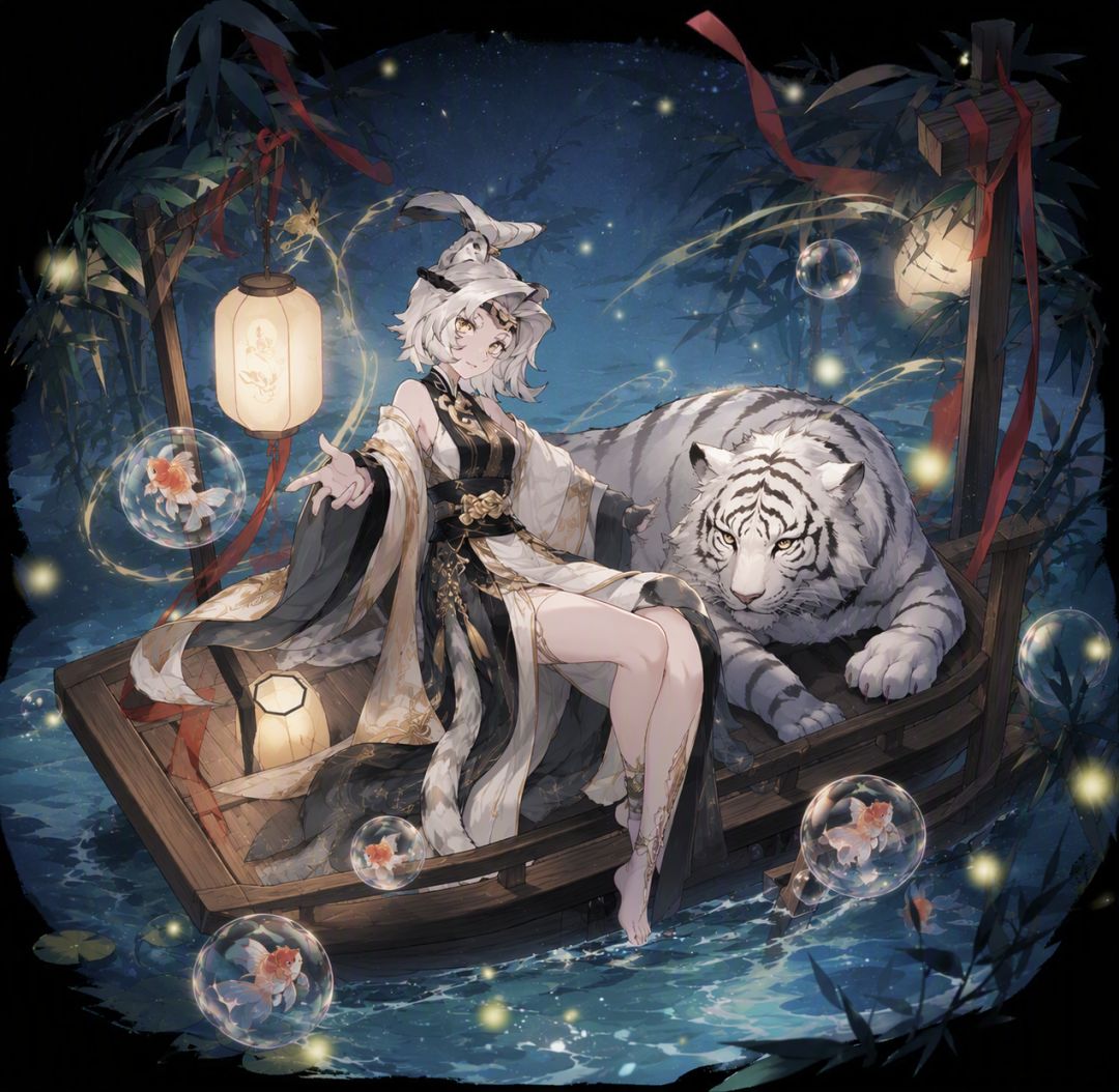 白虎泛舟,白虎中秋节限定皮肤 2