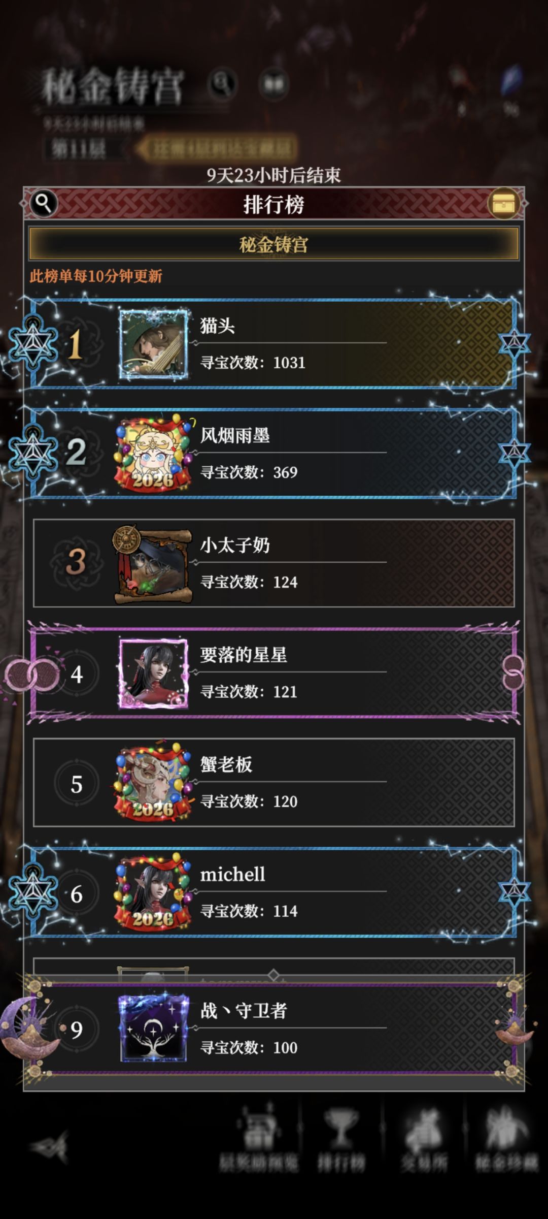 100抽三组金锭+一个新秘宝（没截图） 3