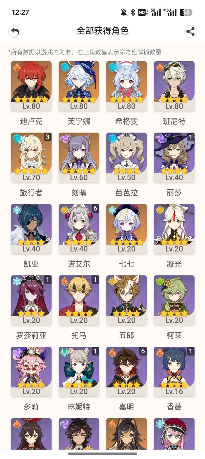深渊配队截图