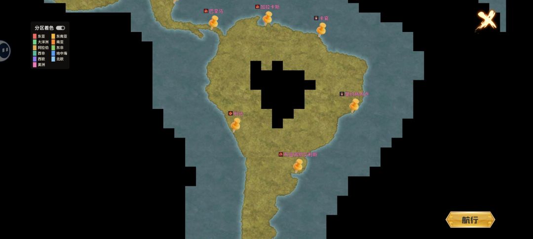 加勒比海和南非地图(部分) 2