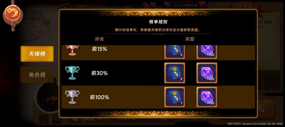 深渊我打到了130+层了 1