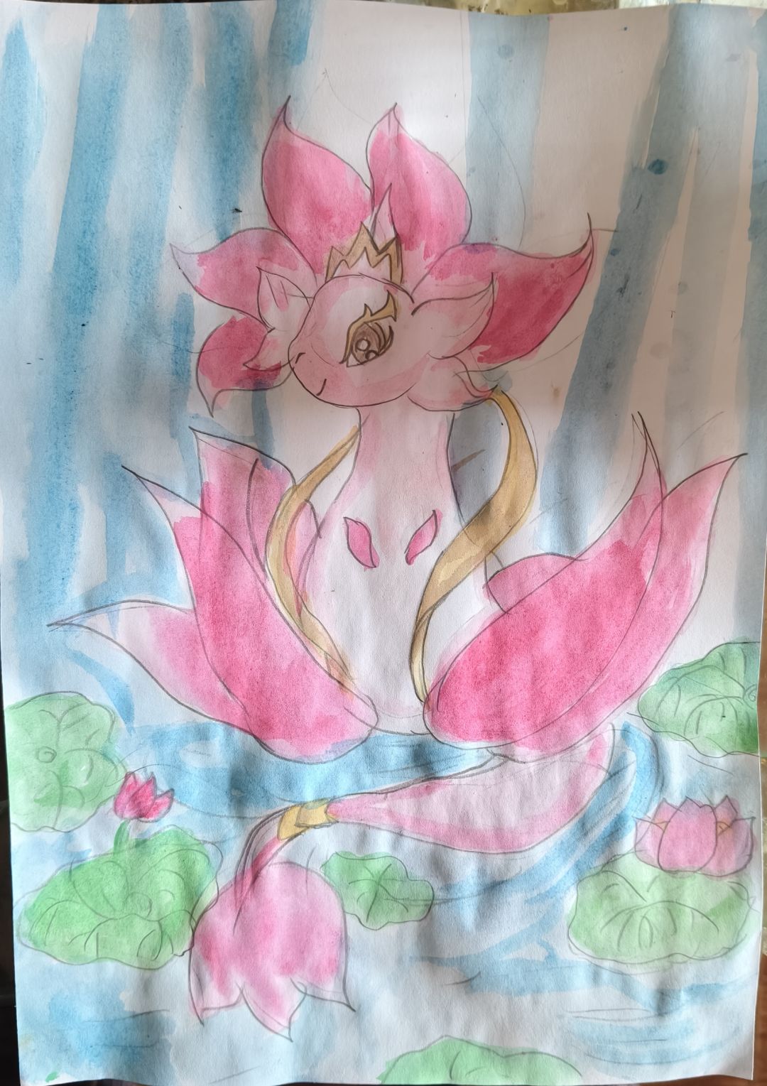幻兽帕鲁正式版帕鲁，沁莲龙绘画。 5