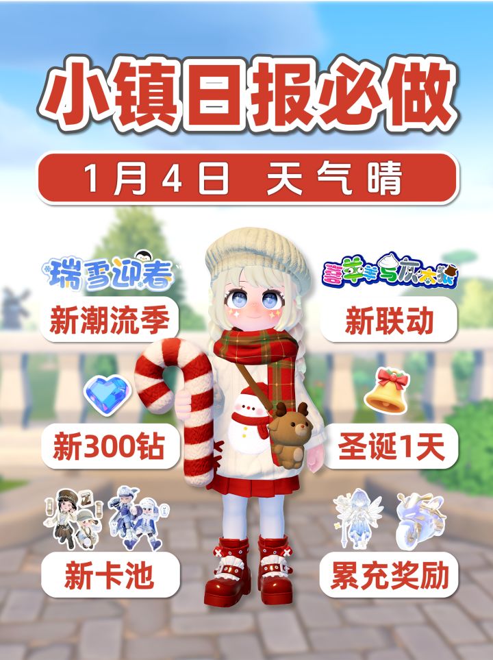 1月4日新潮流季新卡池 累充奖励 爆料 300蓝钻120通票截图