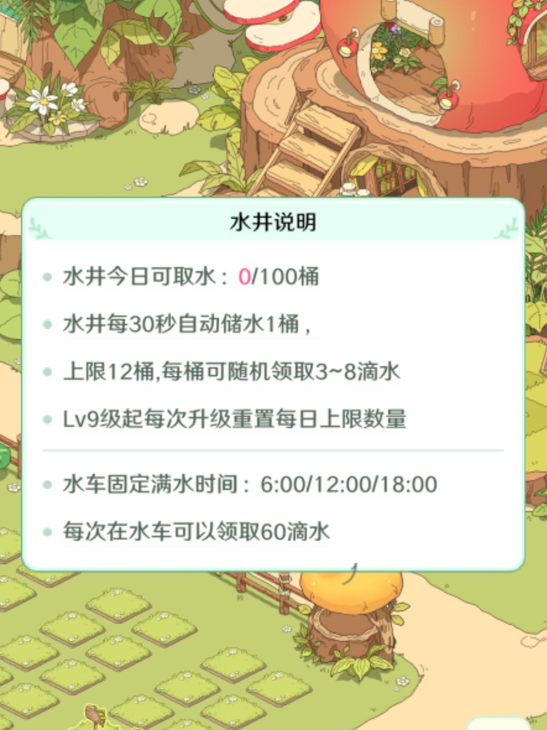 9级起每次升级可以重置水井 1