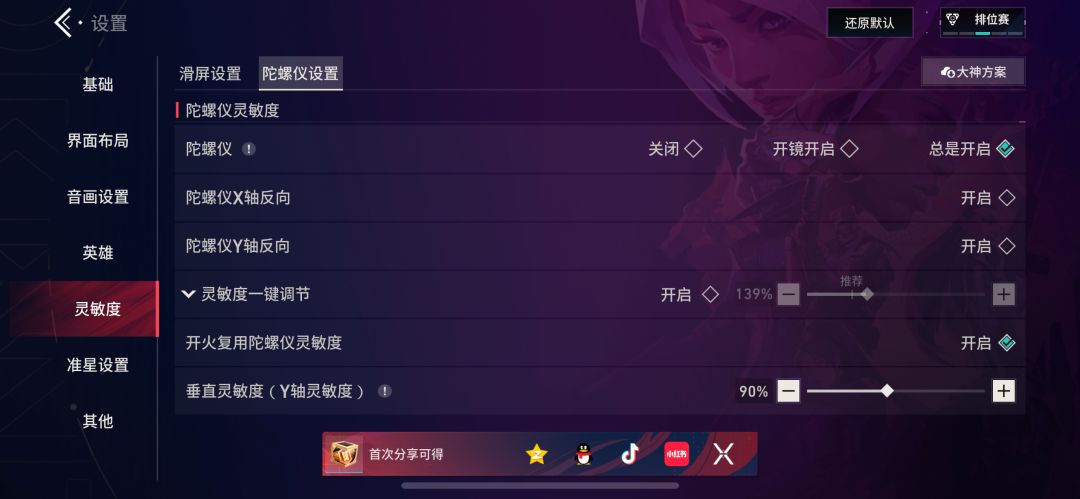 灵敏度 3