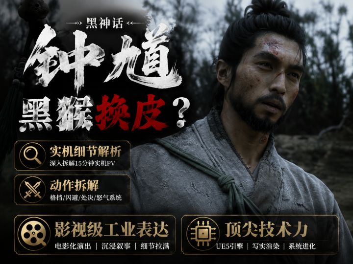 黑神话钟馗实机细节解析,动作拆解,游科新作对比黑猴提升在哪?截图