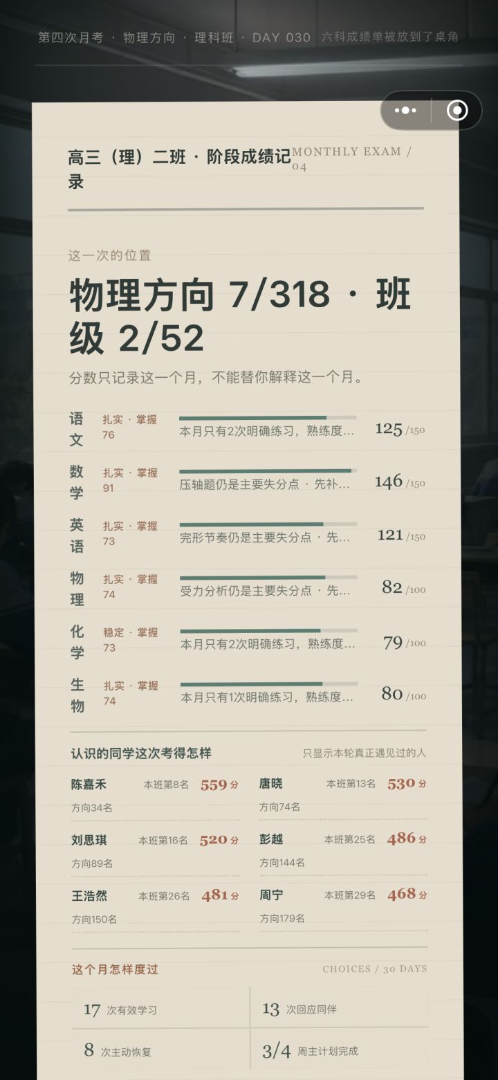 明明我是想当攻略游戏玩的怎么分越来越高截图