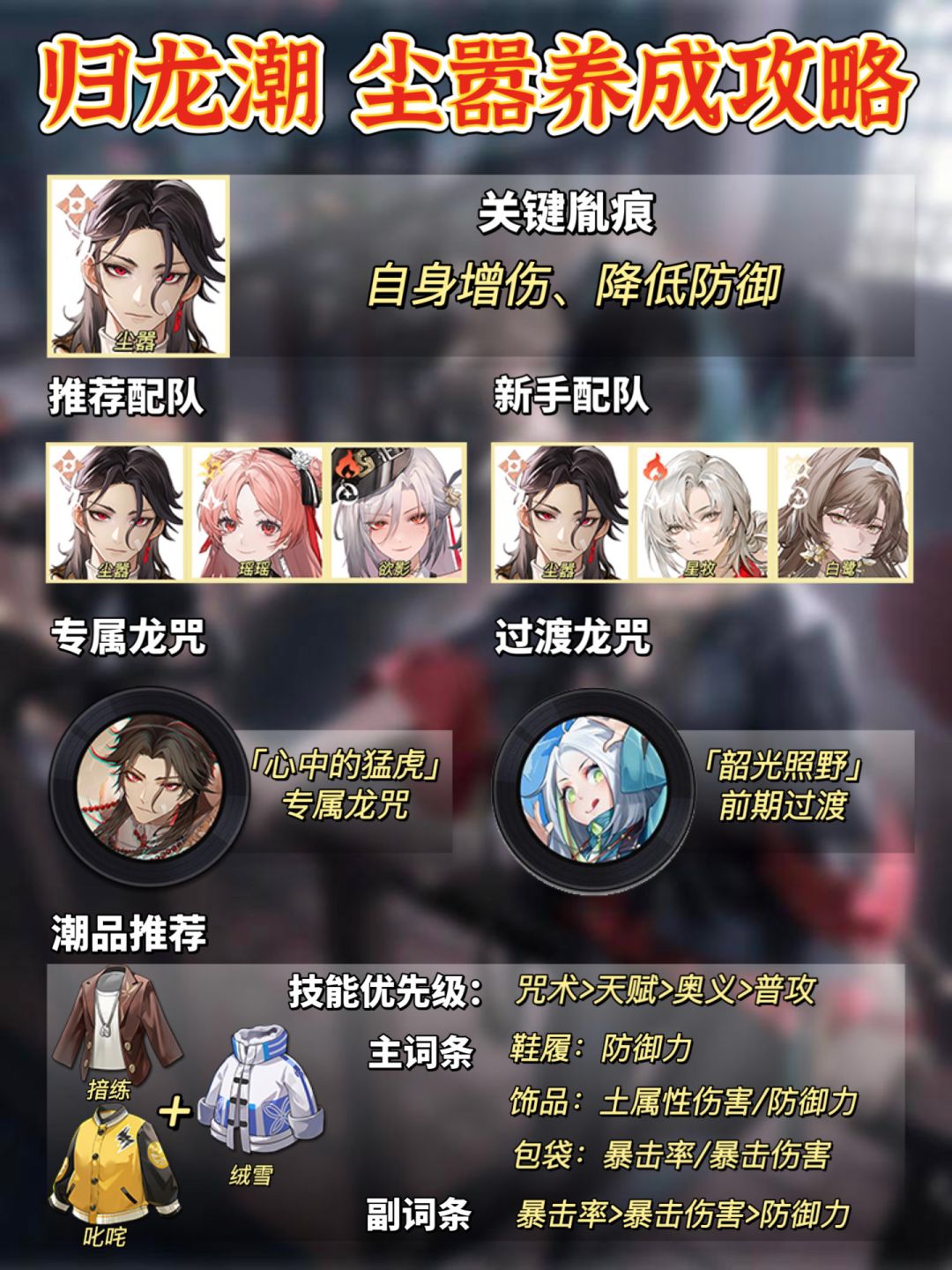 「归龙潮」全部〈橙卡〉角色养成配队一图流 3