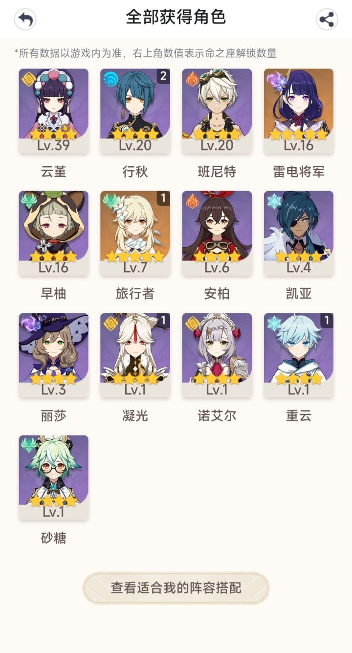 喜欢云堇,大佬们怎么配队啊?截图