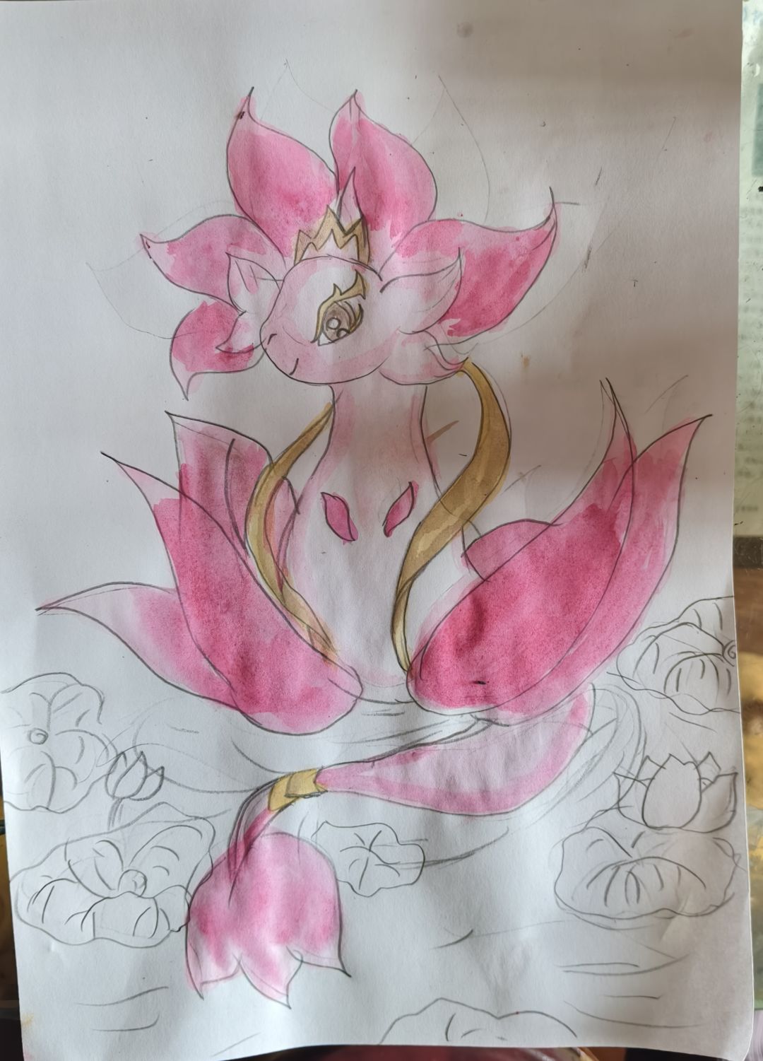 幻兽帕鲁正式版帕鲁，沁莲龙绘画。 4