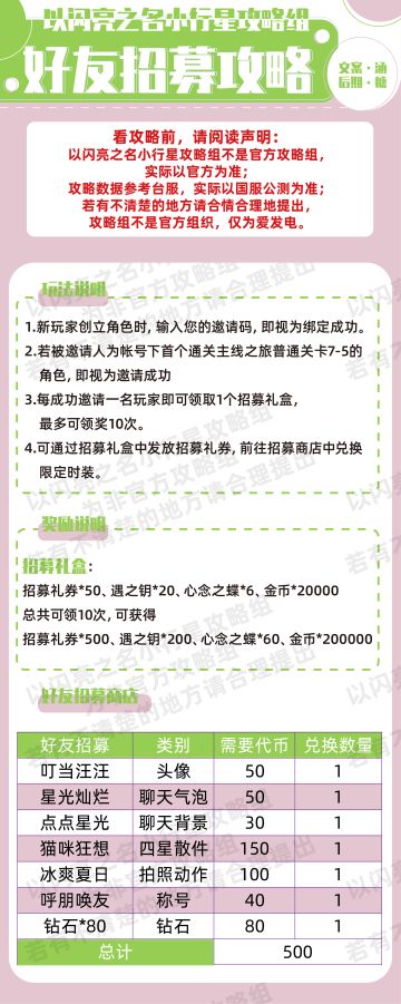 好友招募攻略