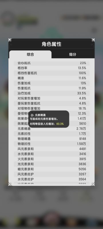 精通，抗性，命中，抵抗，亲和，庇护科普