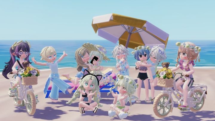 夏天海边大合照截图