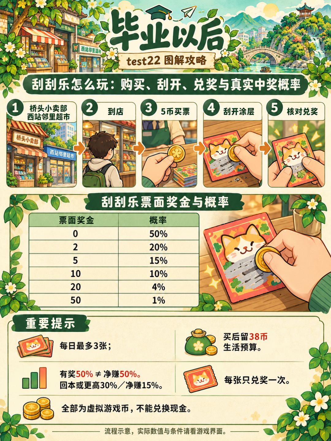 【test22攻略⑦】刮刮乐:购买、兑奖与中奖概率 1