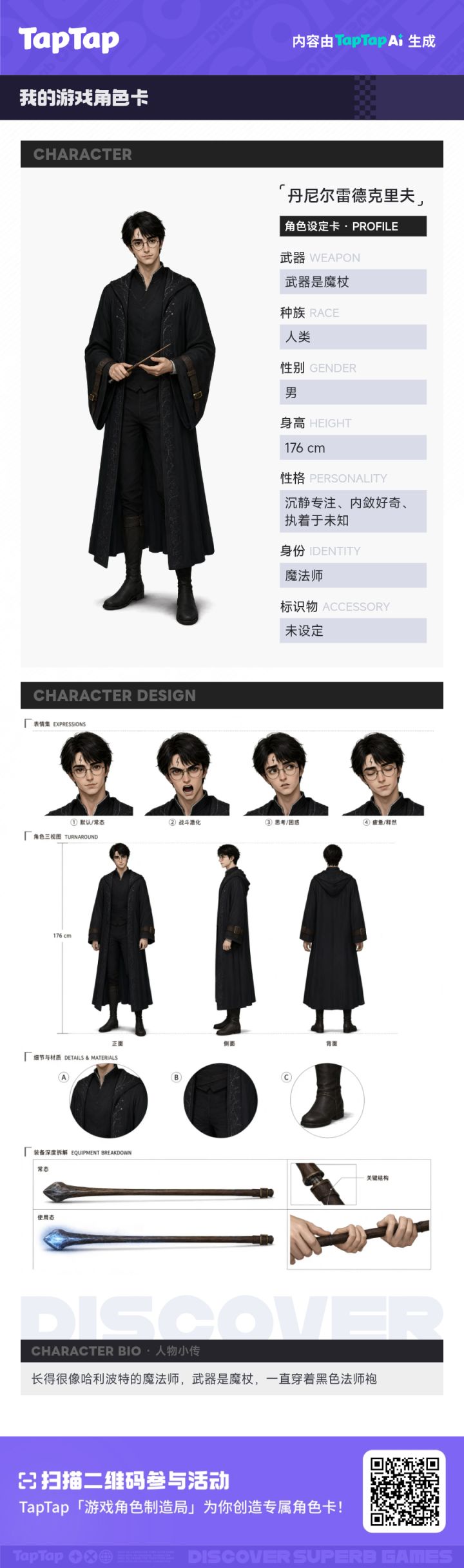丹尼尔雷德克里夫 · 我的角色设定卡截图