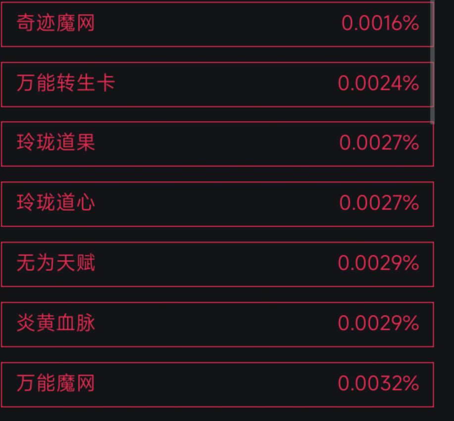 为什么奇迹魔网比万能魔网概率还低 3