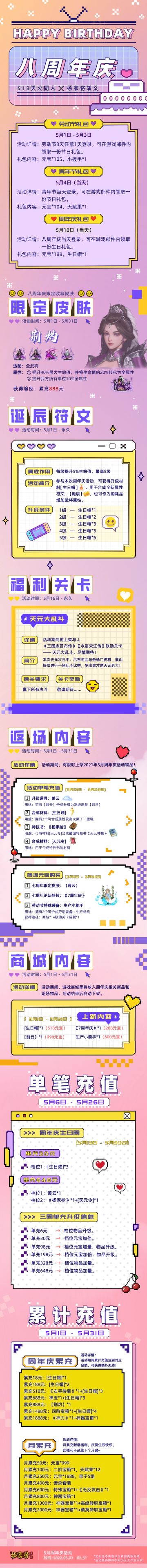 【5月周年庆活动】丨《杨家将演义》八载相辉，恭贺诞辰，一路同行！披【荆灼】之力，平乱斗，论天元！