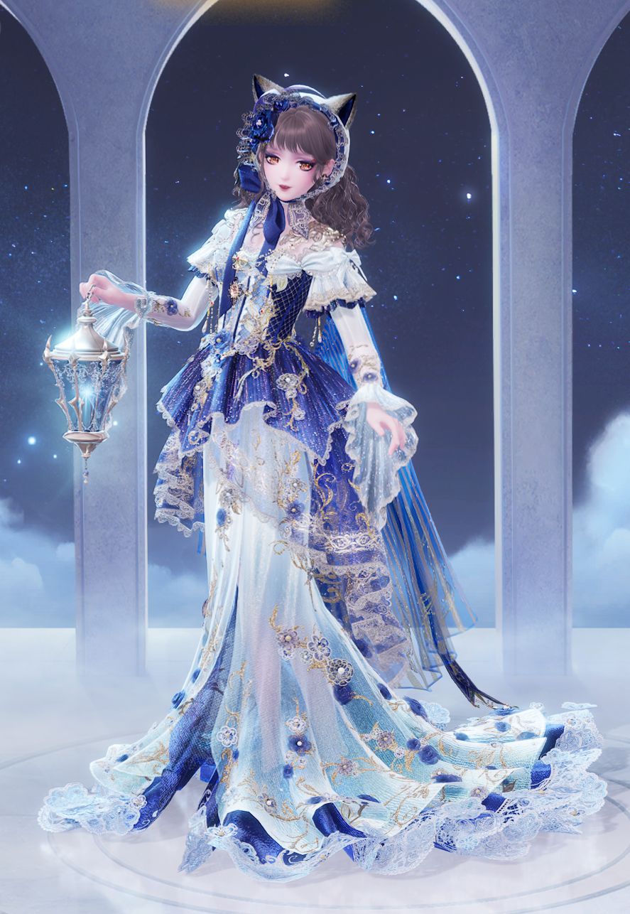 蓝紫色系骑士斗篷搭配 1