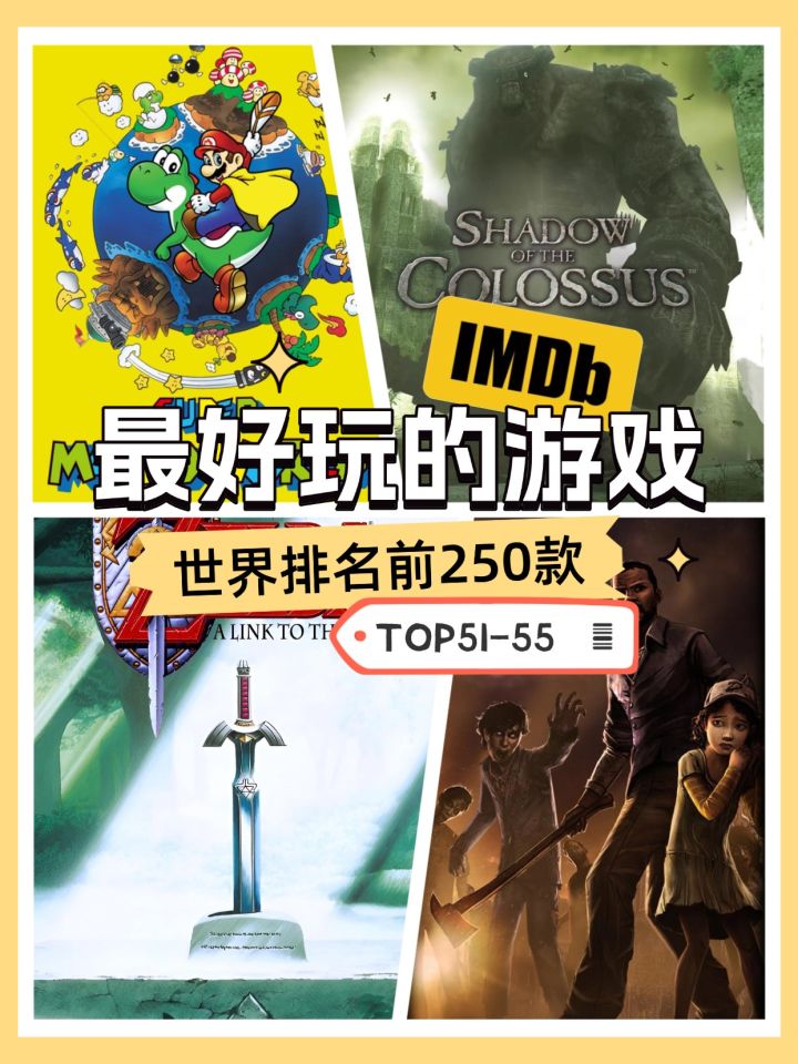 IMDB全球TOP250游戏盘点|55-51🎮 这几款神作你玩过几部?截图