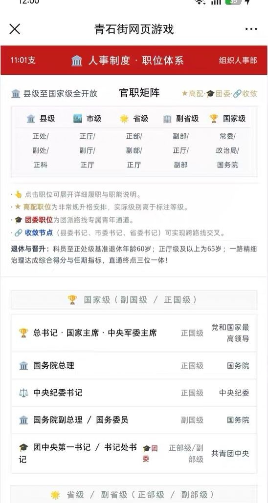 一款架空基层治理文字模拟网页游戏 2