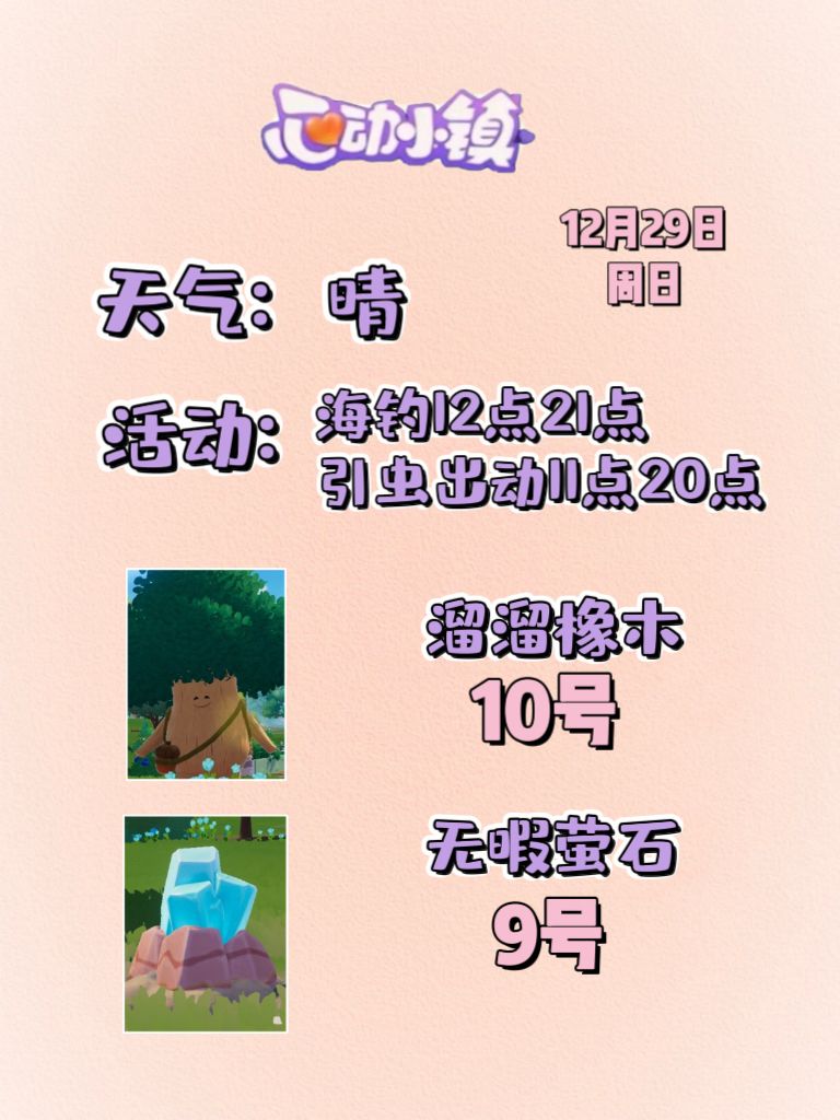 12月29日溜溜木萤石位置及活动摘要 2