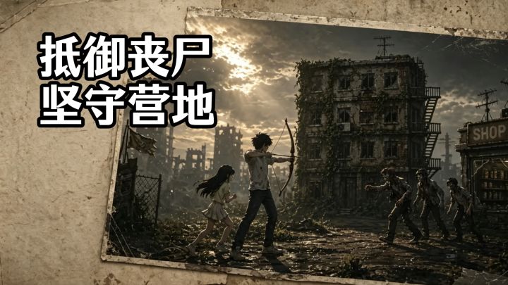 白天建设营地,搜寻物资,晚上抵御丧尸,快乐战斗‼️‼️截图