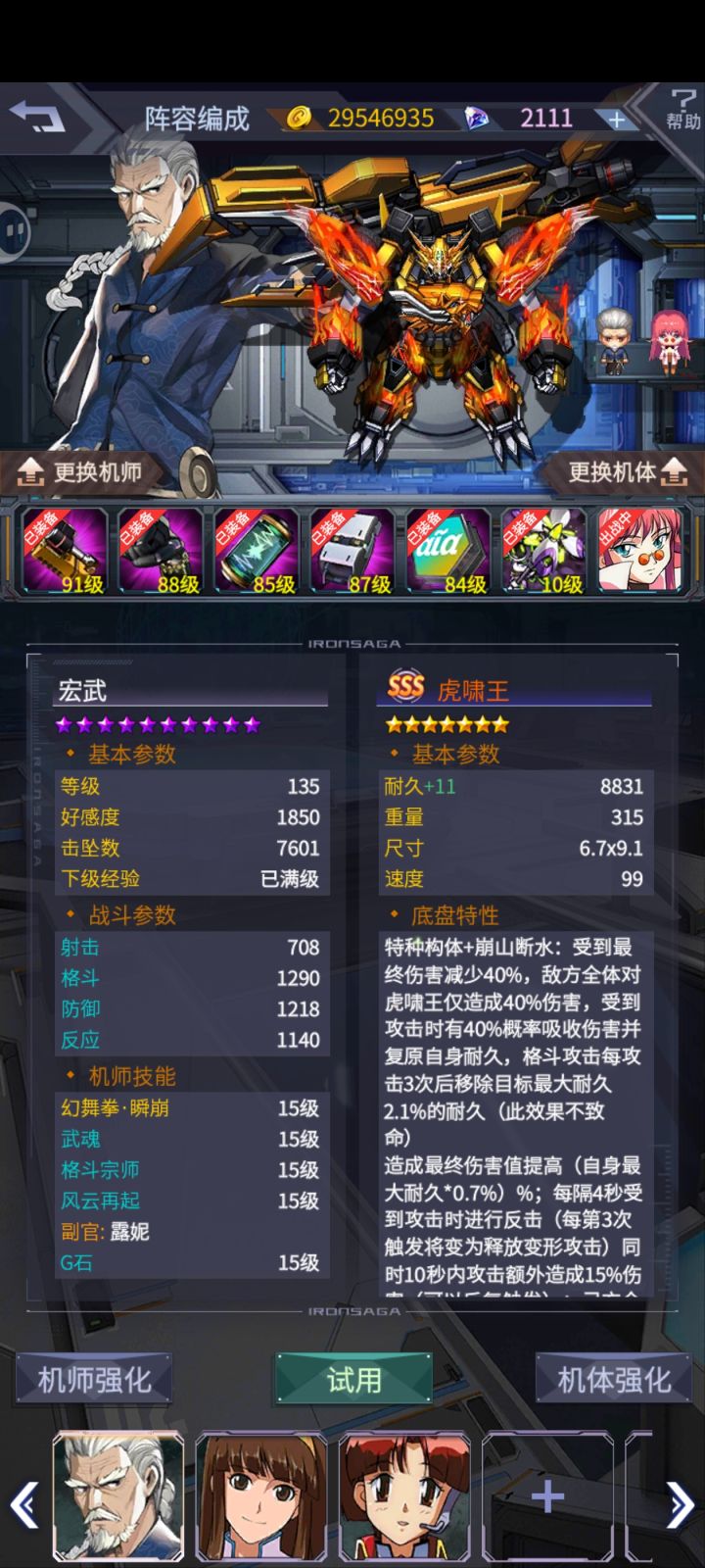七濑汐月开虎啸王怎么配?截图