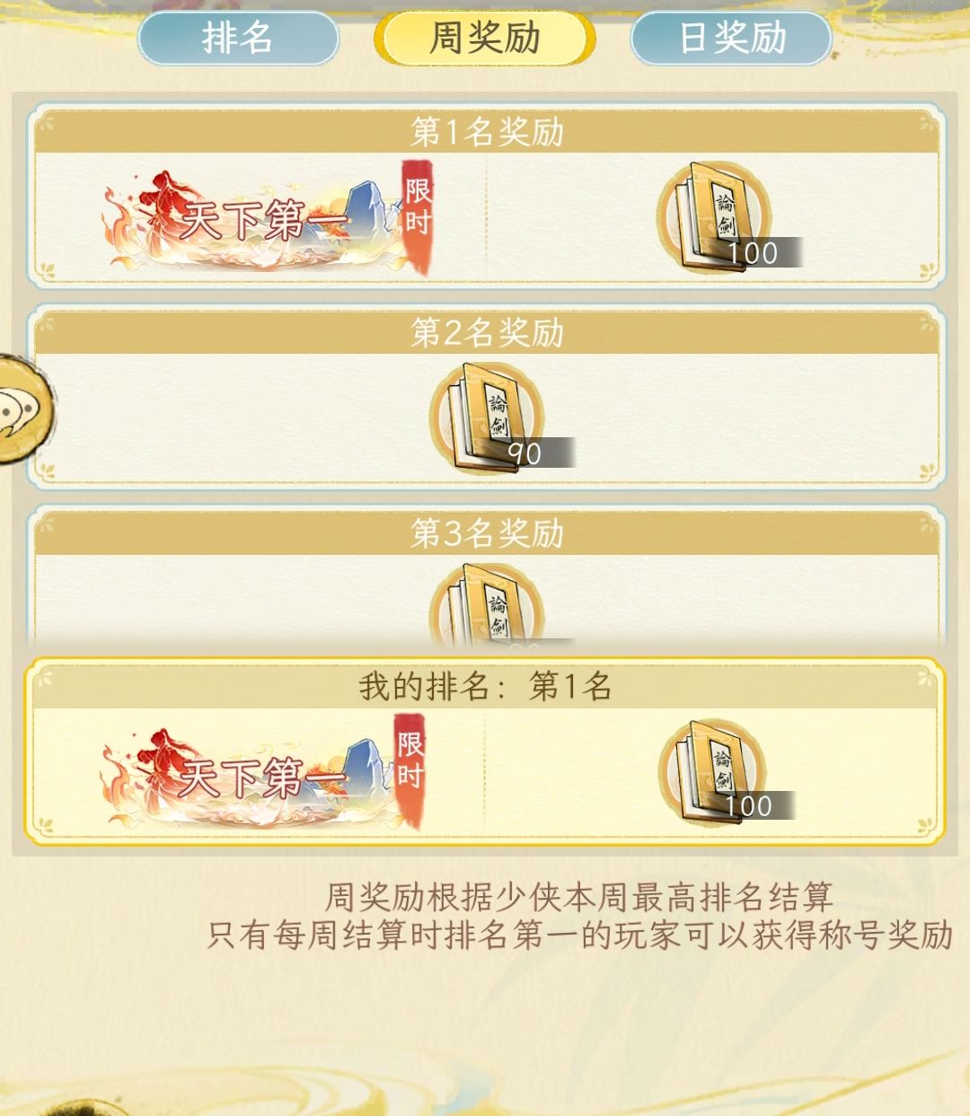 我怎么记得周奖励原来是200? 1