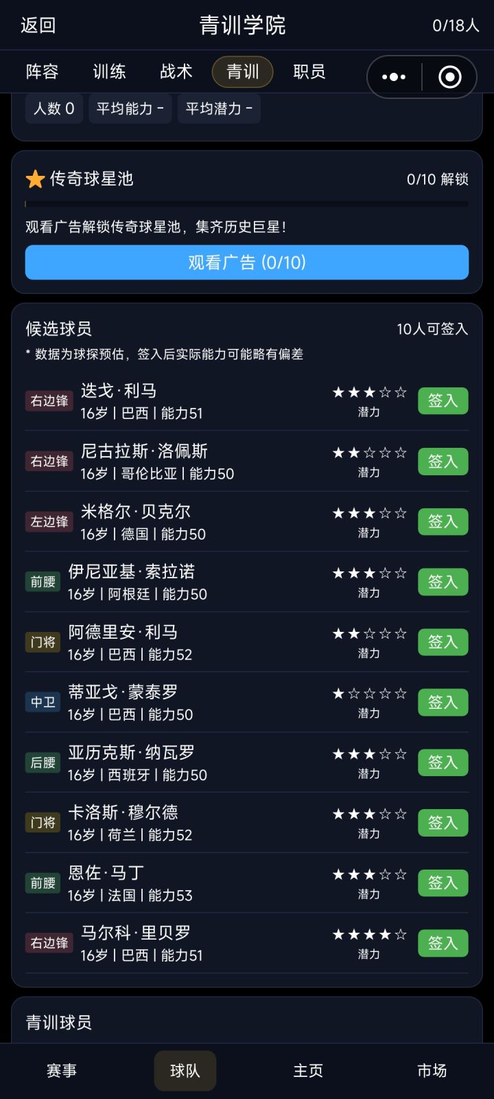 你这中超球队青训截图
