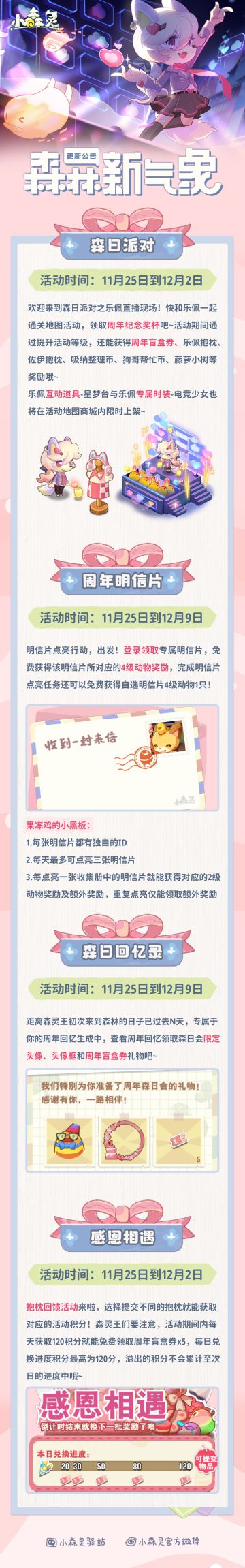 小森灵本期更新公告丨接住！这是周年庆的第二波活动！