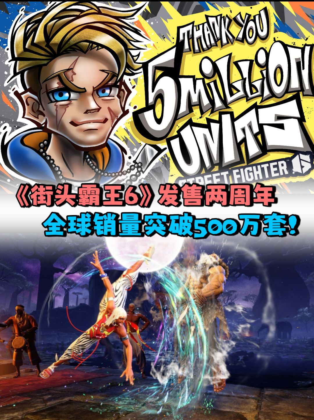 《街头霸王6》两周年,全球销量突破500万套 1