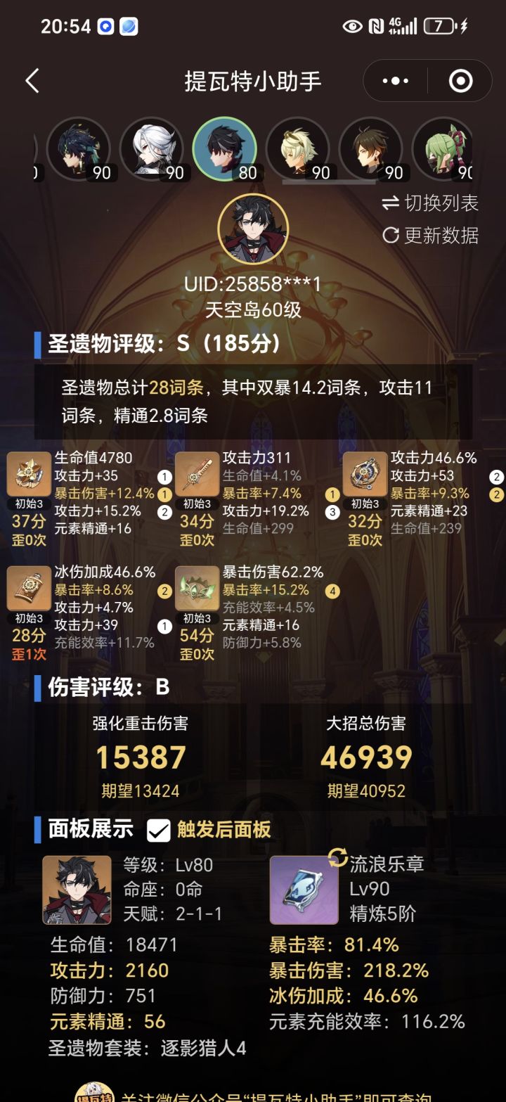 给莱欧定制个什么圣遗物截图