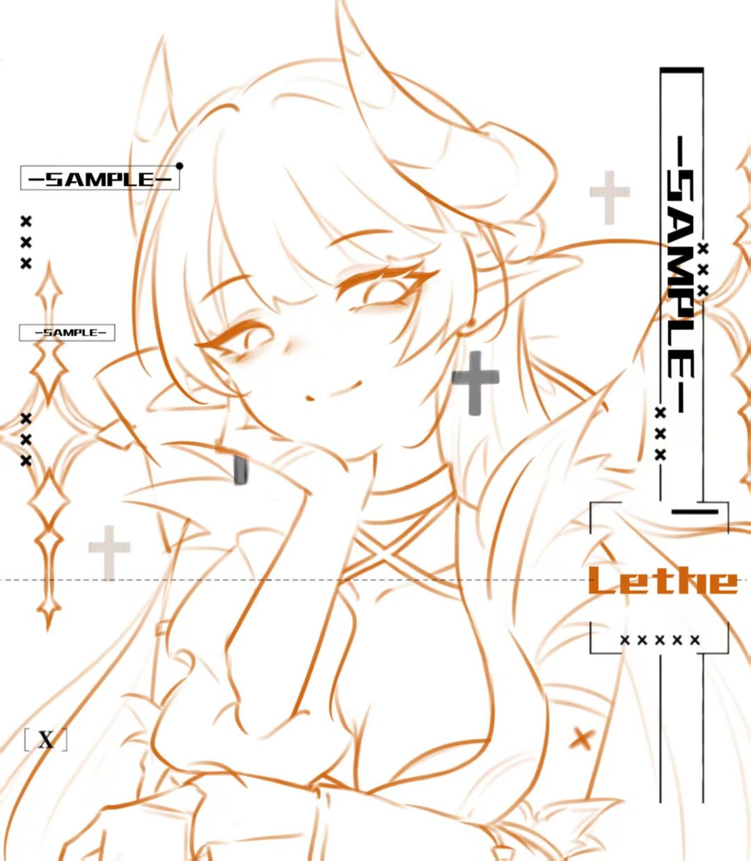 眼睛长花的女人和长角的女人 2