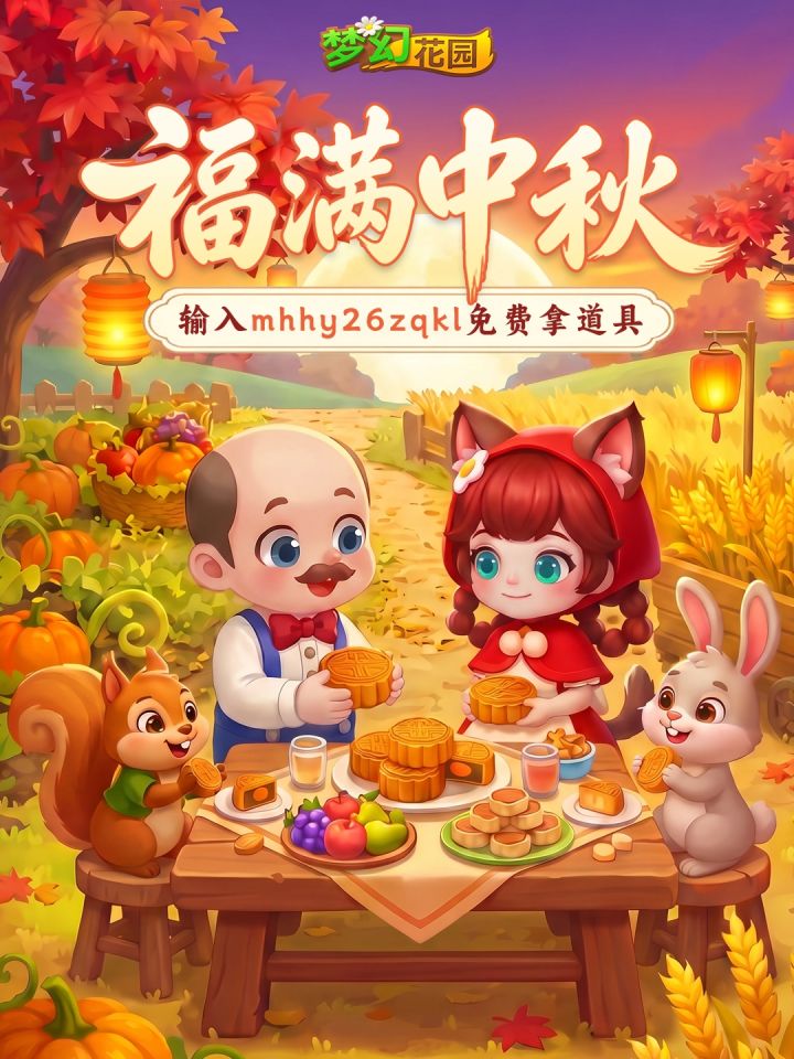 【送道具】中秋快乐，花园月饼局等你来~截图