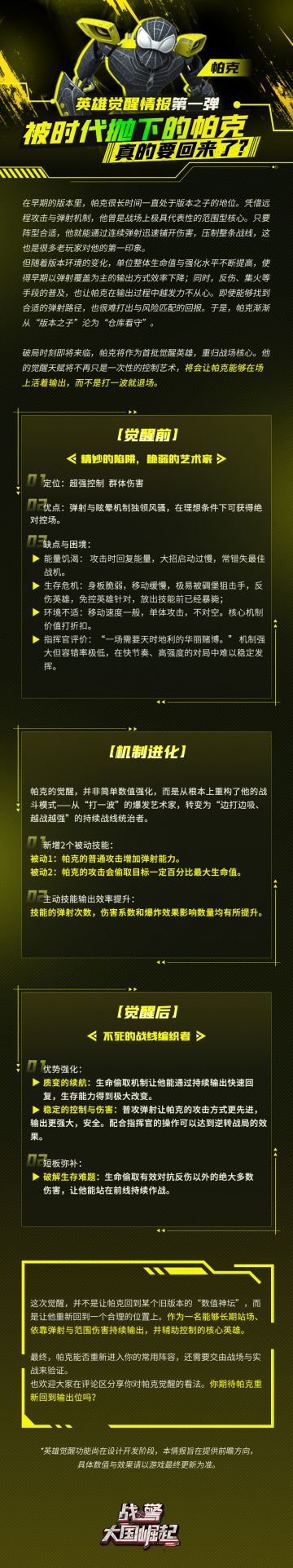 英雄觉醒情报第一弹-帕克