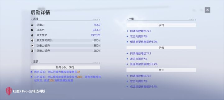辉夜按着系统给的后勤配就行是吧。截图