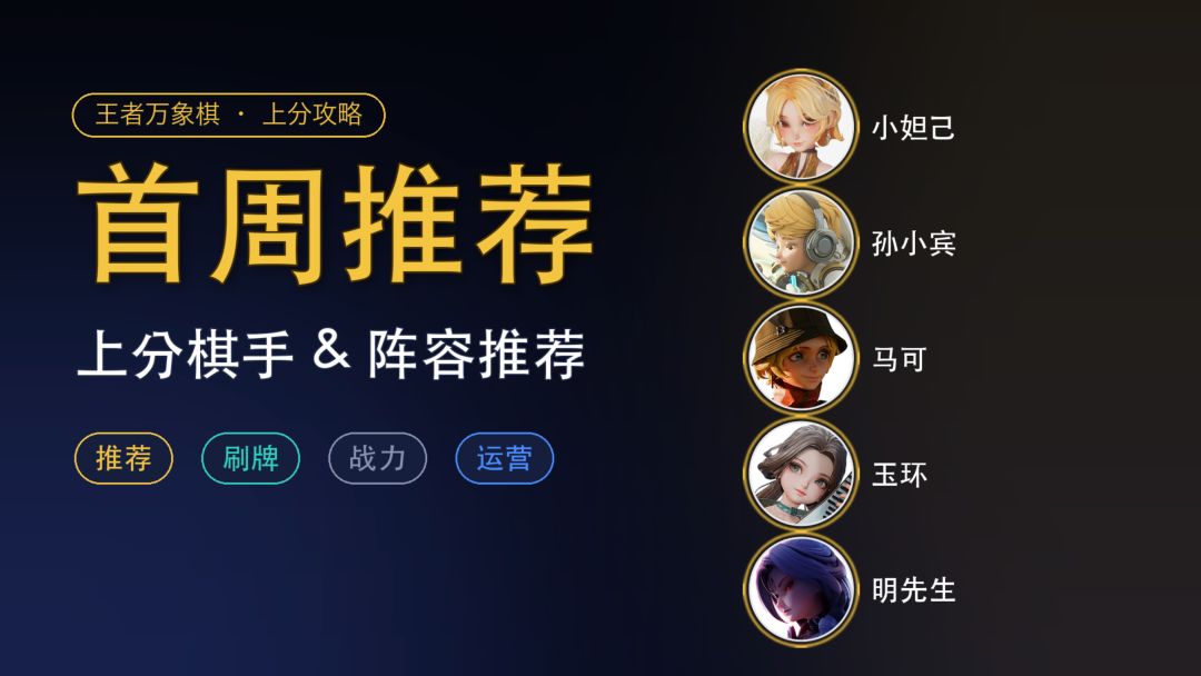 王者万象棋首周上分棋手/阵容推荐 1