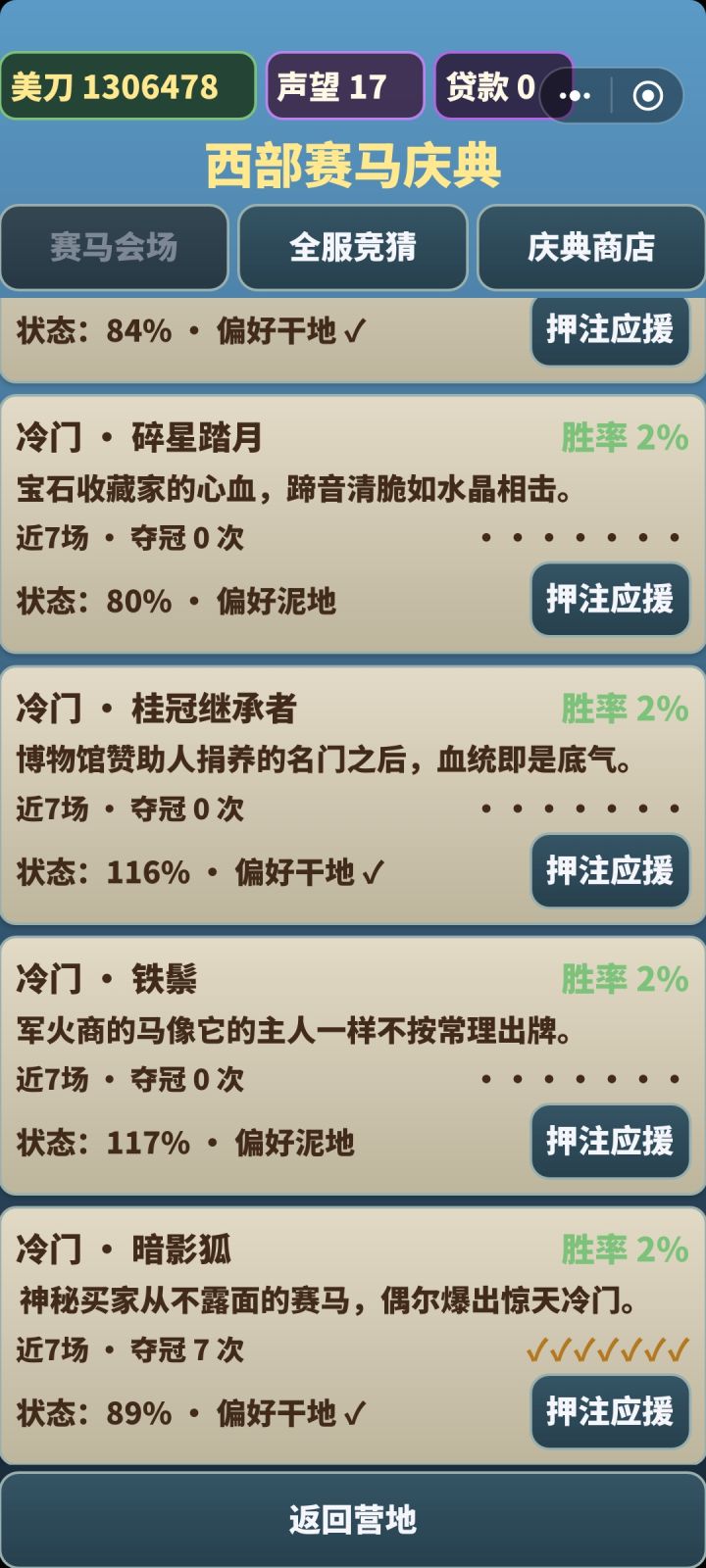 赛马截图