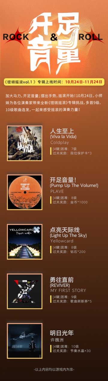 专辑挑战 开足音量，rock and roll