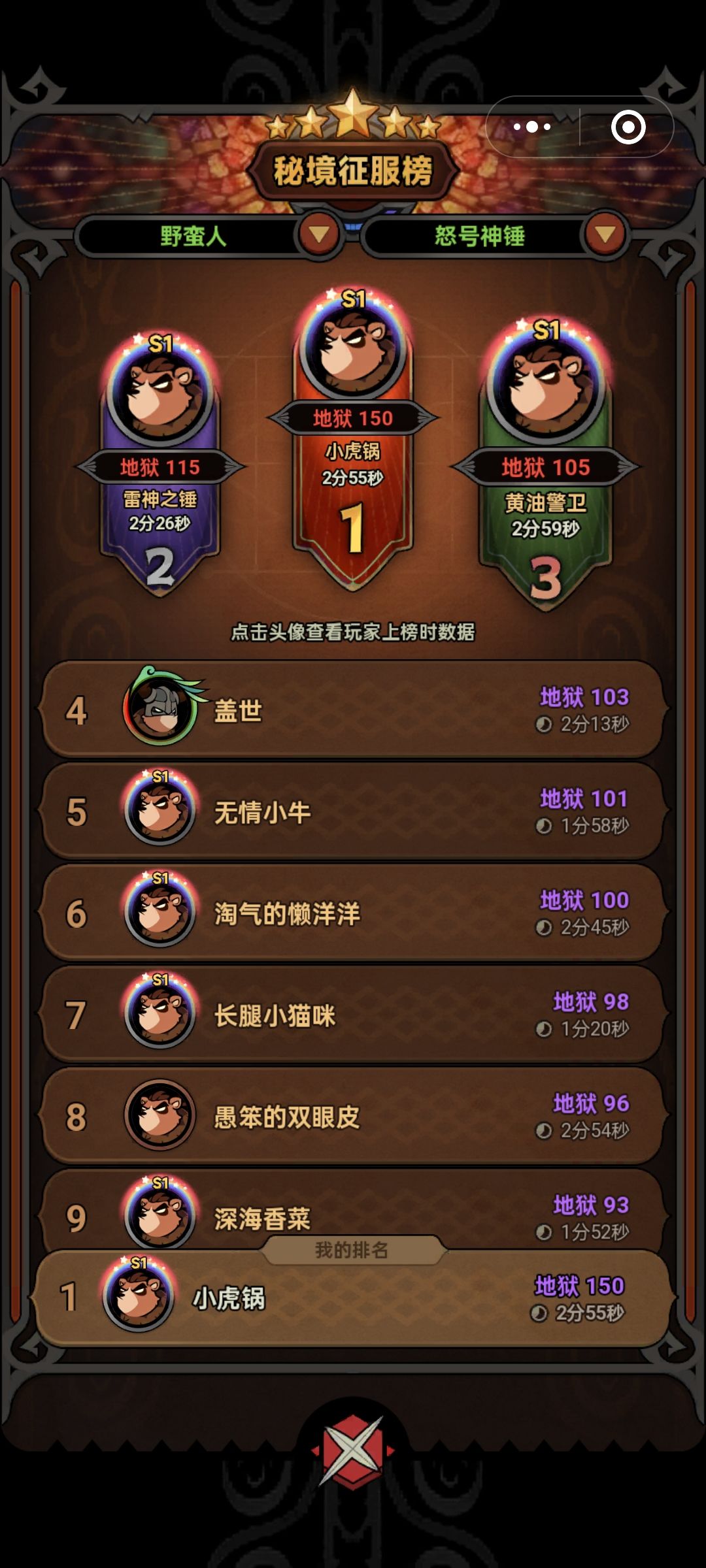 电锤流派成功过150层，攻略分享！截图