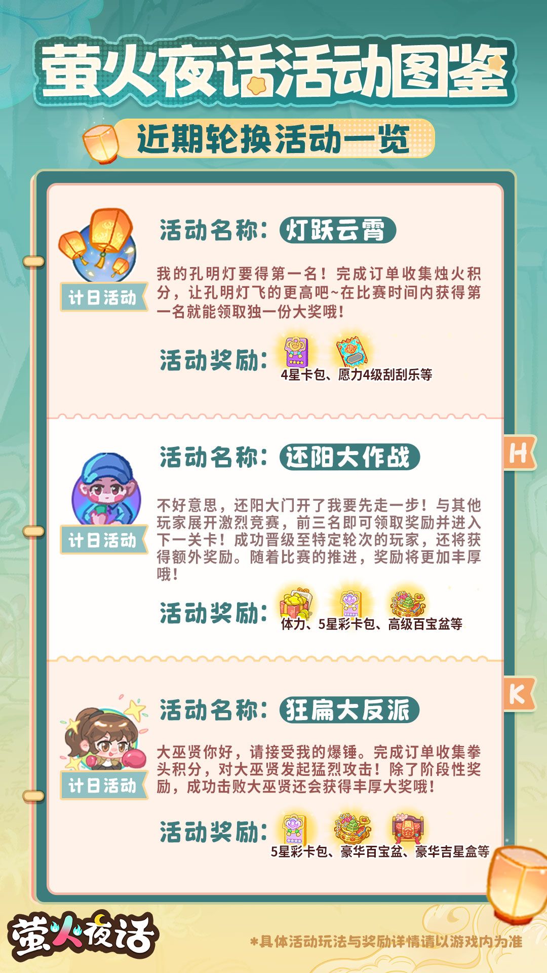 近期轮换活动大图鉴来咯！ 2