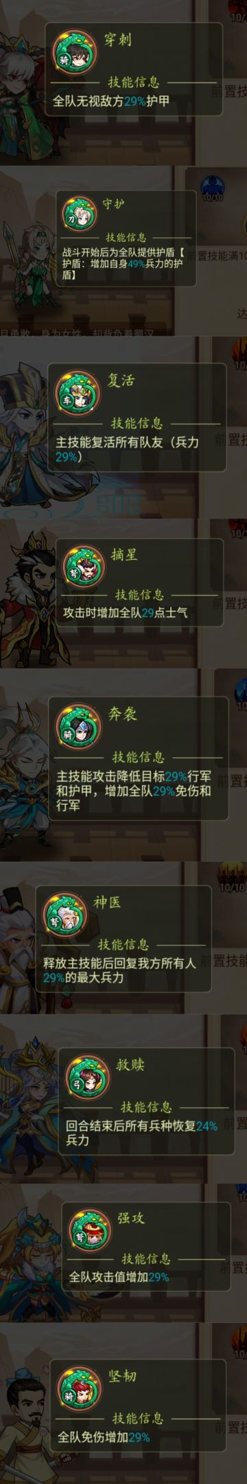 兵魂满级技能详情和兵种装备满级详情